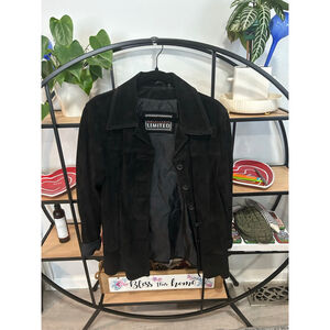 Women's LEATHER LIMITED Black Genuine Leather Jacket M